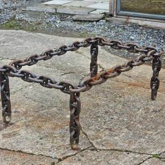 Handmade Industrial Chain Coffee Table - Heavy Steel - A