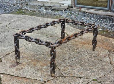Handmade Industrial Chain Coffee Table - Heavy Steel - A