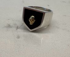 Great Frog London Skull Shield Ring