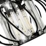 HOME Modern Crystal Ceiling Light Fixture- Industrial Mini Semi Flush Mount Ceiling Lighting LED Crystal Chandeliers Fitting for Kitchen Hallway Dining Rooms Living Room - Black (FREE POSTAGE) Image 9