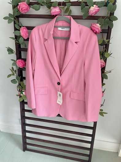 blazer Bnwt Bershka size large pink single breasted jacket