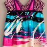 Custo Barcelona 90% Silk Statement Maxi Dress Approx Uk 10 Image 3