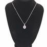 925 Silver Cubic Zirconia Halo Amethyst Necklace Image 10
