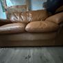 tan leather couch / sofa Image 3