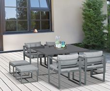 9PCs Patio Aluminium Dining Set (LIMITED STOCK)