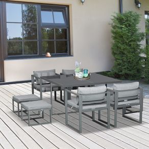 9PCs Patio Aluminium Dining Set (LIMITED STOCK)