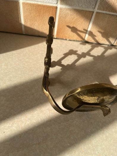 Vintage Solid brass sconce Wall Mount Pillar Candle holder