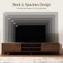 180cm Wooden TV Stand Cabinet with Storage and Adjustable Shelves Walnut Image 4