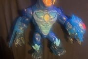 This is a MrBeast Lab Cryo Lab collectible figure, which is a 7-inch blue panther action figure that features lights and sounds.