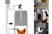 BRAND NEW EU Stock 110V-220V Automatic Chicken Coop Door Opener Kit with Infrared Sensor,Rainproof Outdoor Timer Controller Actuator Motor