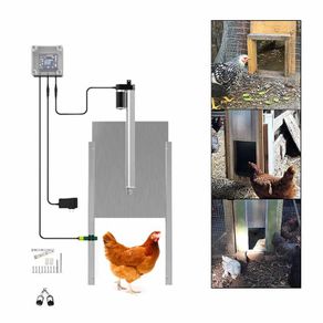 BRAND NEW EU Stock 110V-220V Automatic Chicken Coop Door Opener Kit with Infrared Sensor,Rainproof Outdoor Timer Controller Actuator Motor