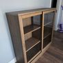 Ikea Cabinet with sliding glass doors, oak veneer 121x37x120 cm Image 6