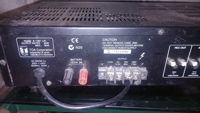 TOA PA amplifier A 1061