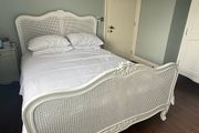 Hand Painted French Style Solid Wood Double Bed