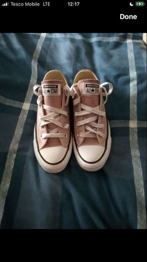 Sparkly Pink Converse UK 3.5