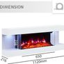 Atacama 44"/112cm Wall Mounted Electric Fireplace All-in-One with Downlights and Remote 1.8kW Heater in White Image 4