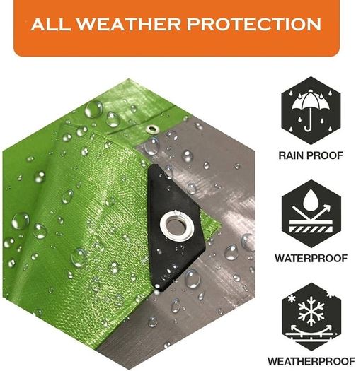 FREE EXPRESS SHIPPING ty Tarp Waterproof Furniture Caravan Cover Sheet Reinforced Eyelets Premium Quality - TRUSTED BRITISH BRAND (BLUE/SILVER 100GSM, 1.5 x 2 m