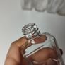309 - Set of 5 Vintage Decorative Similar Size Collectible Clear Glass Bottles Image 3