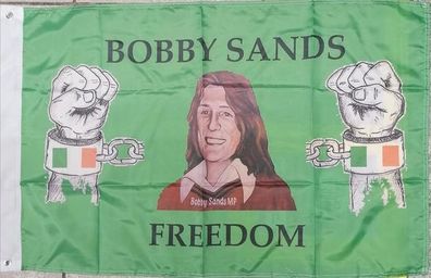 Bobby Sands Irish Republican hunger striker Freedom flag 3ft x 2ft.