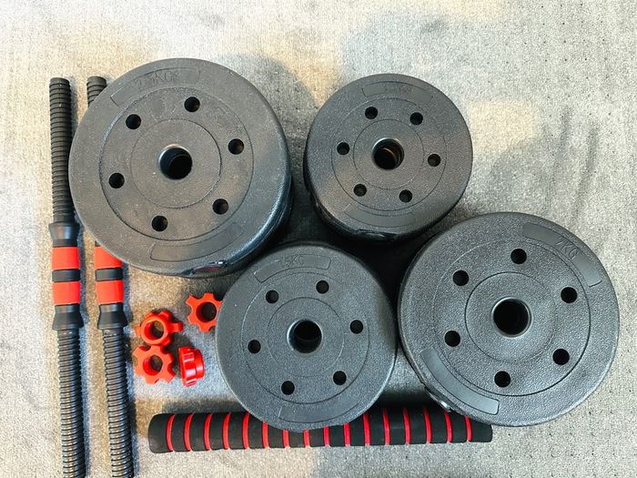 30kg Adjustable Dumbbell & Barbell Set