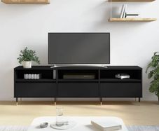 TV Cabinet Black 150x30x44.5 cm Engineered Wood