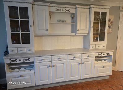 Kitchen dresser /unit Width 111inch, height 82.5inches and diameter 22.5 inches