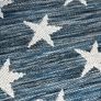 Ex display limited edition 200cm x 300cm navy and white star print indoor/outdoor rug Image 3
