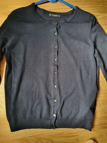New - A Size 14 Navy Round Neck Cardigan