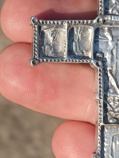 German Orthodox Silver Heavy Crucifix(Circa 1850)..22 grams
