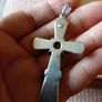 Unique item. Vintage Sterling Silver Mother of Pearl Cross. Hallmarked. Unique. Image 3