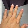 18k White Gold Moissanite Diamond eternity ring Image 6