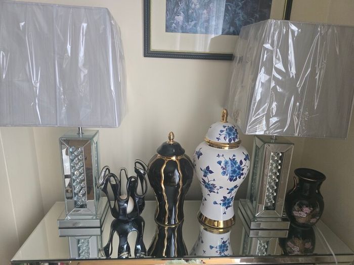 Mirrored Table Lamp