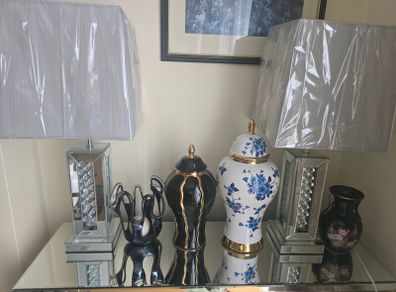 Mirrored Table Lamp