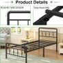 3ft Single Bed Frame with Victorian Headboard and Footboard Image 4