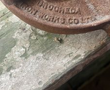 2 Antique cast iron school desk ends. Made in drogheda