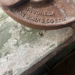 Antique cast iron school desk ends. Made in drogheda