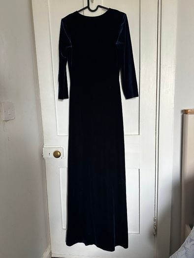 Folkster Loni full length midnight blue v-neck evening occasion Loni gown Size XS