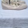 Marks & Spencers White  Ankle Tie Ballet Flat Trainers Image 2