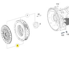 Part number: A028250000180, Single-plate dry clutch kit