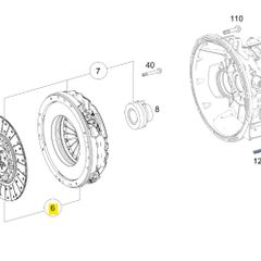 Part number: A028250000180, Single-plate dry clutch kit