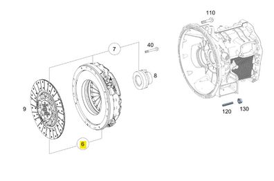 Part number: A028250000180, Single-plate dry clutch kit