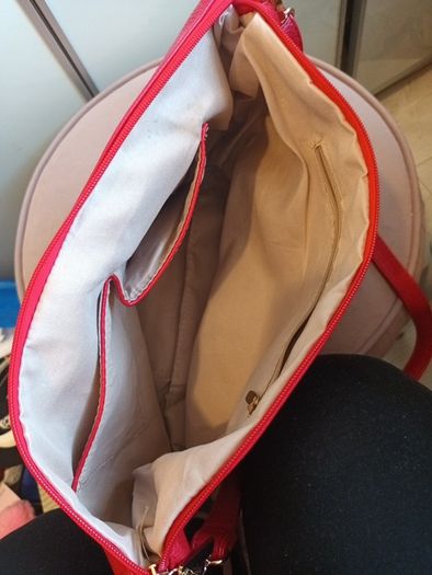 Red ladies handbag
