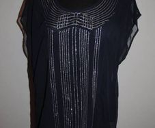 Papaya Occasionwear navy/silver top size UK18 EUR46 Postage included
