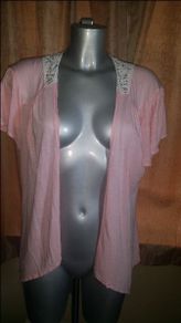 Pink lace Atmosphere summer cardigan size UK18 EUR46 Postage included