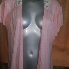 Pink lace Atmosphere summer cardigan size UK18 EUR46 Postage included