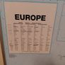 1990s Large  Framed School Wall Map Of Europe Image 3