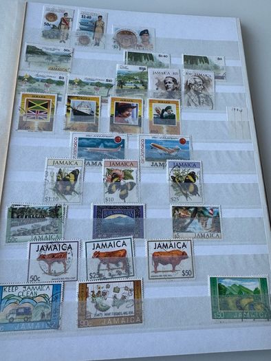 JAMAICA collection in stamp album