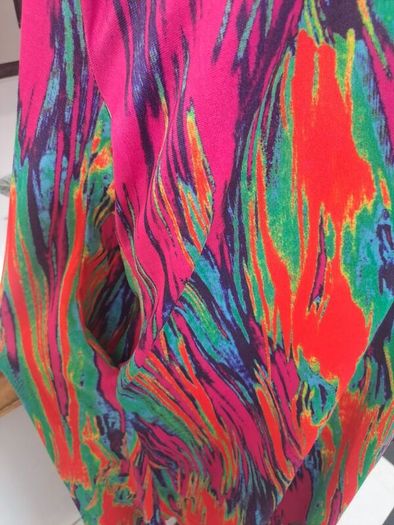 Maxi multicoloured summer dress with pockets