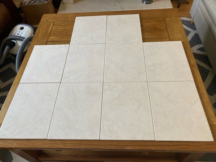 10inches x 13 inches Quality Italian Ceramic tiles bought at Fired Earth Dun Laoighaire 25 years ago brand new