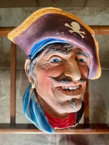 Early Vintage Legend Products Bossons Style Hand Painted Chalkware Wall Mount Bust